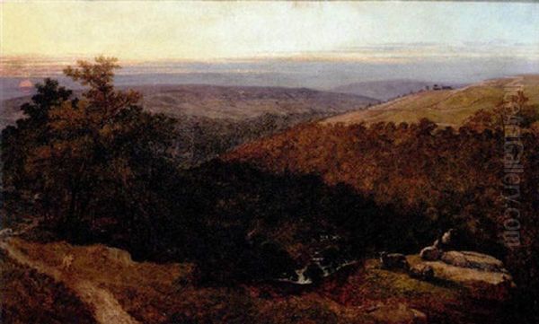 Hebden Valley From White Hill Nook Oil Painting by James Holland