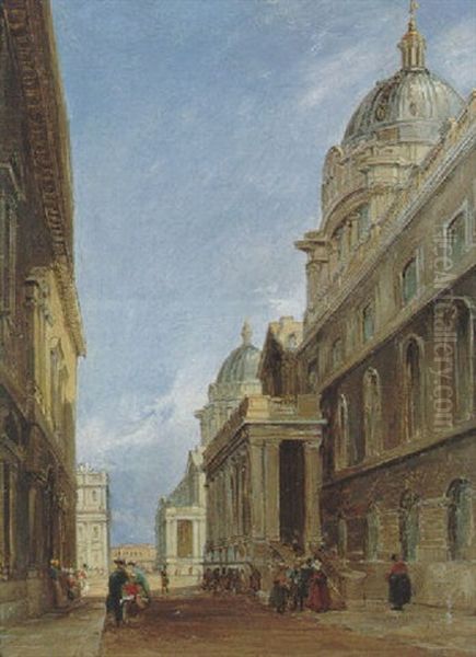 Greenwich Hospital, London Oil Painting by James Holland