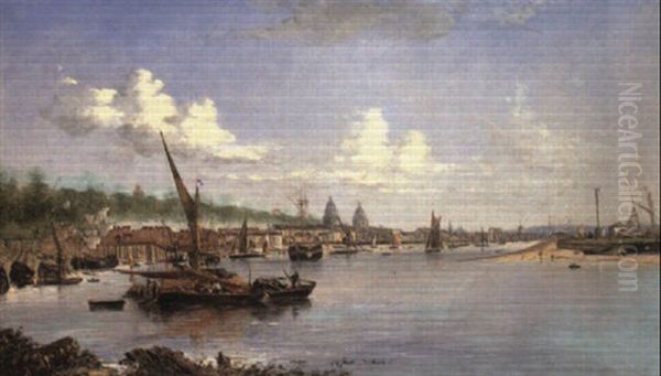 View Of Greenwich Oil Painting by James Holland