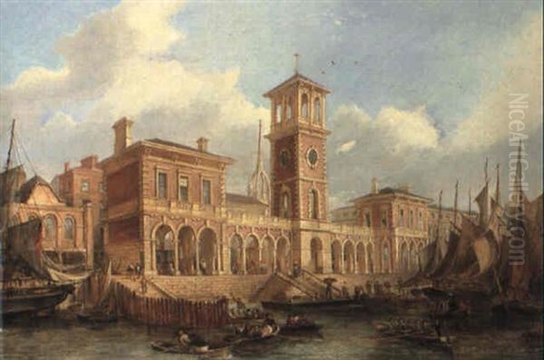 Billingsgate Market Oil Painting by James Holland