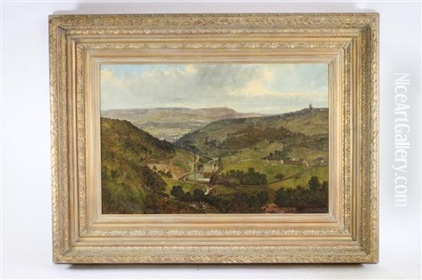 Hebden Valley From Nab Nook Oil Painting by John Holland