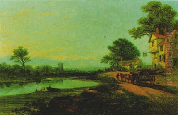 View Near Kingham Oil Painting by John Holland