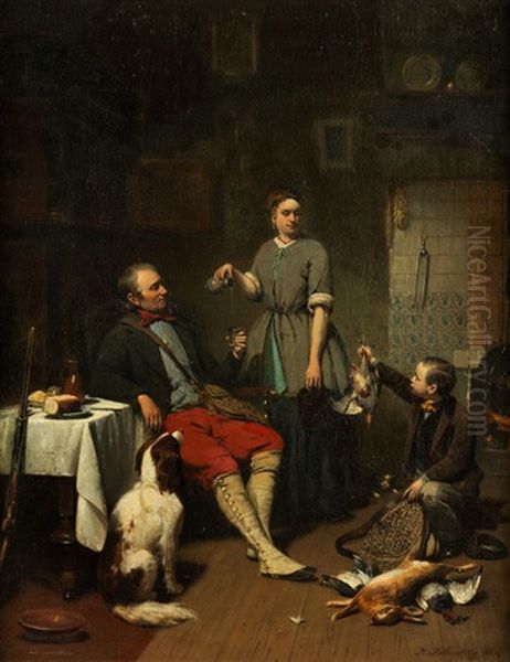 Heimkehr Von Der Jagd Oil Painting by Hendrik Hollander