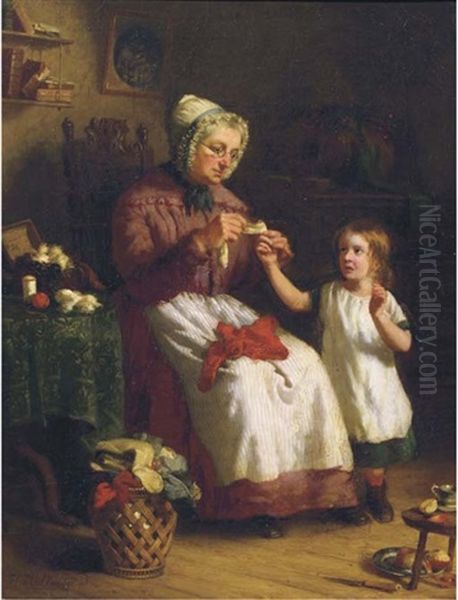 Nursing The Scratch Oil Painting by Hendrik Hollander