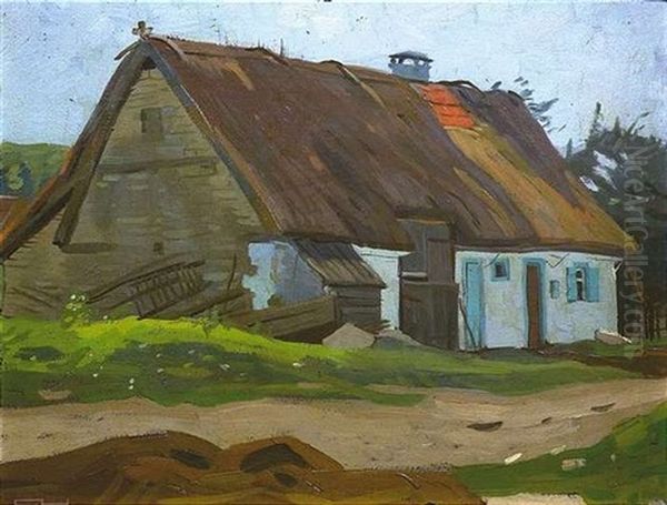 Bauernhaus Auf Der Alb Oil Painting by Felix Hollenberg