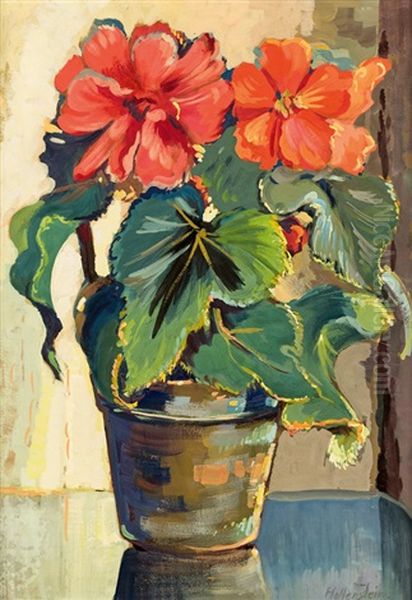 Blumentopf Oil Painting by Stephanie Hollenstein