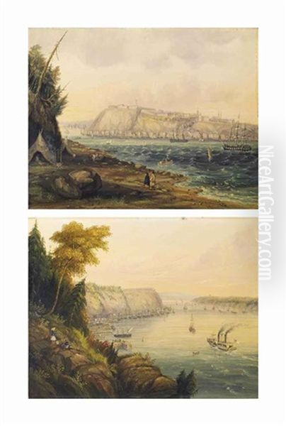 Quebec From Point Levis; And View Of Cape Diamond & Wolf