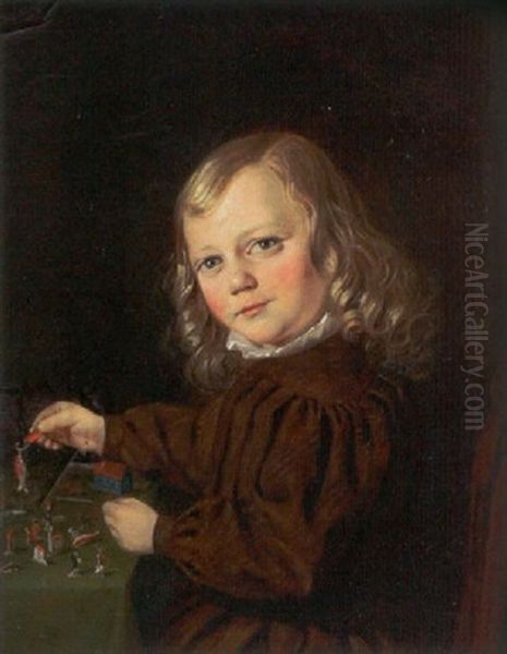 Portraet Af Greve Joachim Sigismund Ditlev Knuth Oil Painting by Just Jean Christian Holm