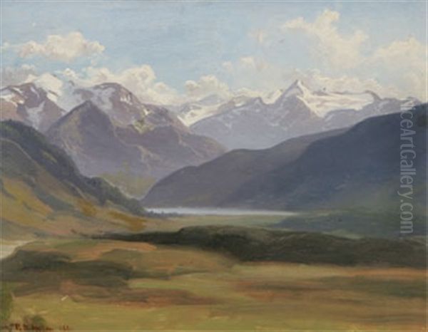 Fjallandskap Oil Painting by Per Daniel Holm