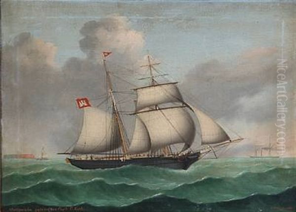 The Brig Mariquinha Oil Painting by Peter Christian Holm