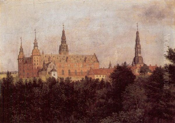 Frederiksborg Slot Oil Painting by Rasmus Holm