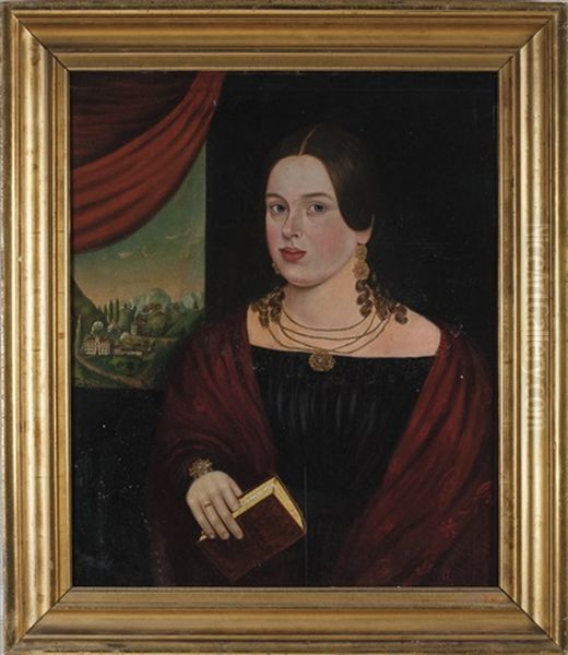 Portrait Of Elizabeth Acker, Wife Of Squire Stephen Martling And A Portrait Of Her Husband Squire Stephen Martling (2 Works) Oil Painting by Jonas Holman