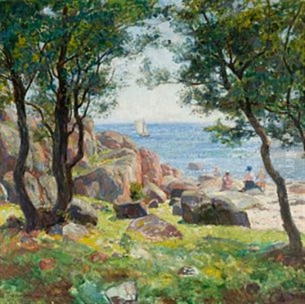 Sommerdag Oil Painting by Thorolf Holmboe