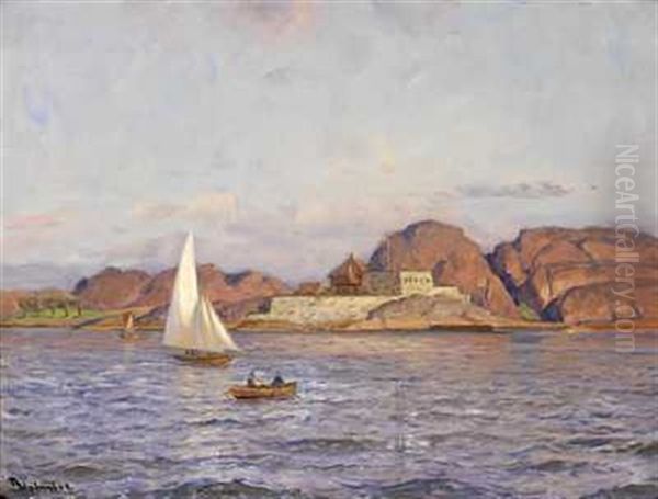 Sommerdag Ved Citadellet, Horten Oil Painting by Thorolf Holmboe