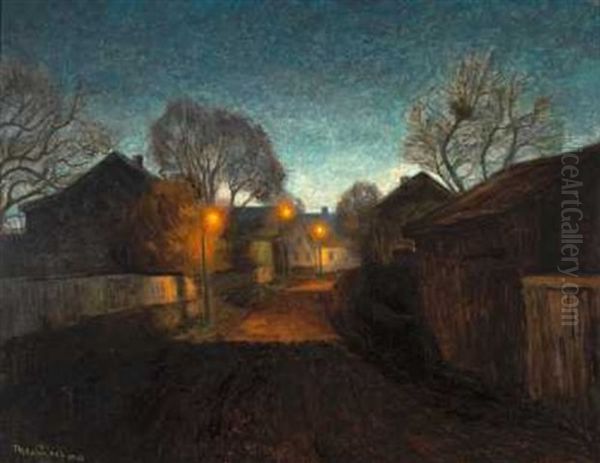 Hostaften Oil Painting by Thorolf Holmboe