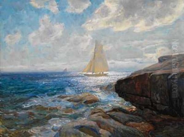 Sommer Oil Painting by Thorolf Holmboe