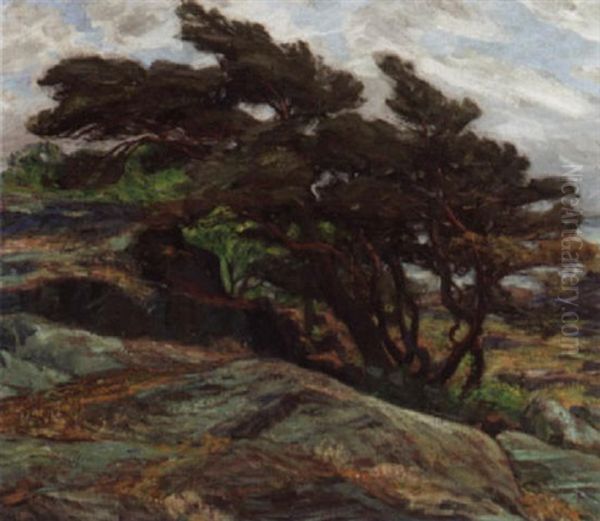 Furutre I Blest Oil Painting by Thorolf Holmboe