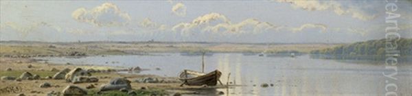 Fjordlandschaft Bei Roskilde Oil Painting by Gustav Holmbom