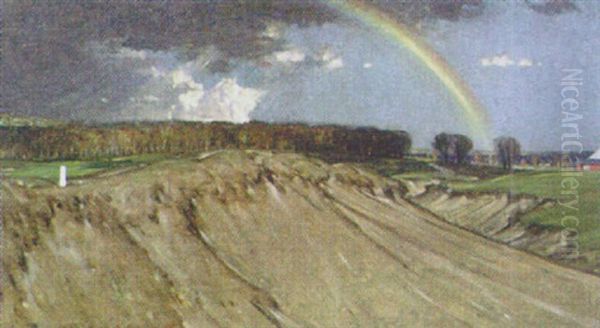 Gravel Pit And Rainbow Oil Painting by Charles John (Sir) Holmes