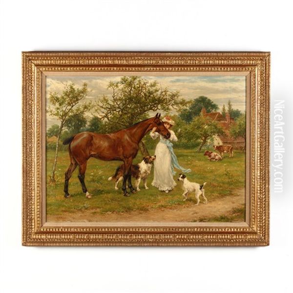 Her Favourite Hunter Oil Painting by George Augustus Holmes