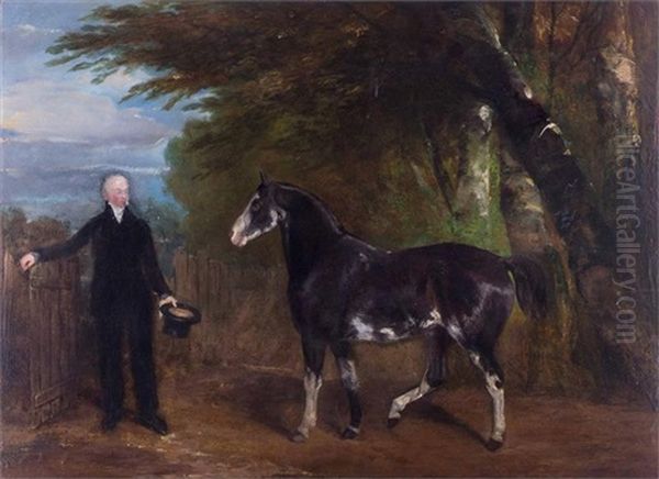 Gentlemann Mit Seinem Rassepferd Oil Painting by George Augustus Holmes