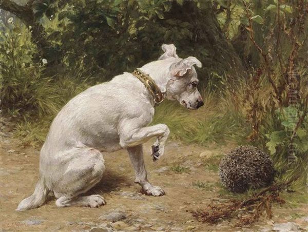 A Prickly Encounter Oil Painting by George Augustus Holmes