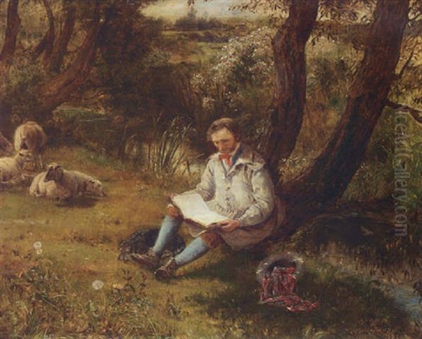 The Shepherd Oil Painting by George Augustus Holmes