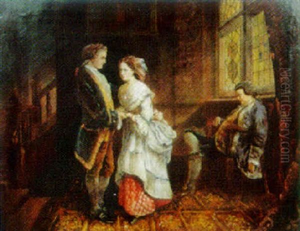 Lovers Oil Painting by George Augustus Holmes