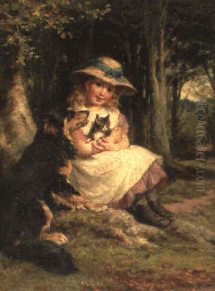 The Favoured Pet Oil Painting by George Augustus Holmes