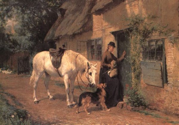 The Visitor Oil Painting by George Augustus Holmes