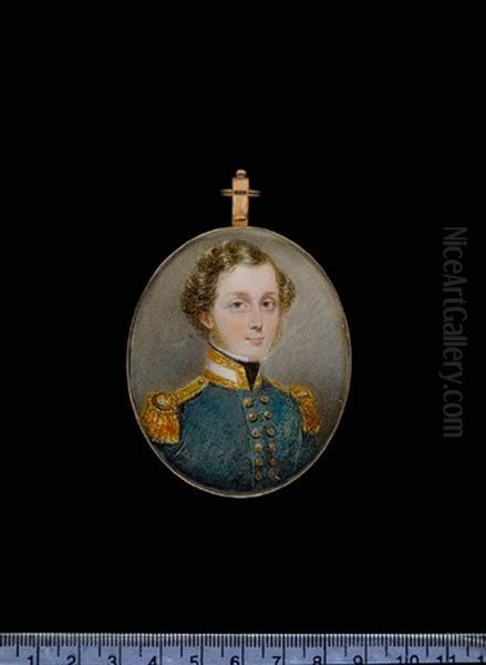 Captain Michael Henry Perceval R.n. (+ Mary Jane Perceval; 2 Works) Oil Painting by James Holmes