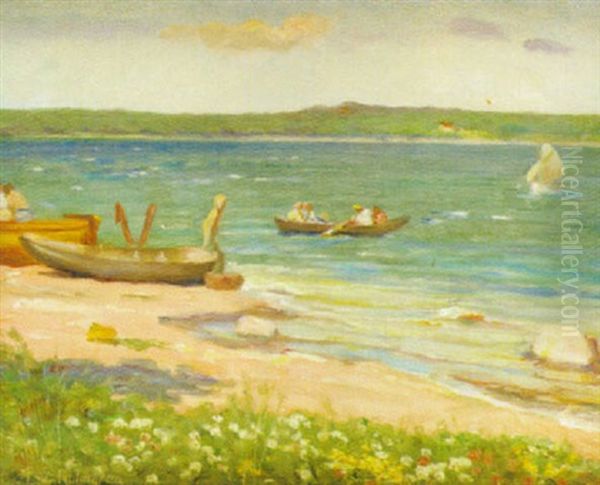 Mariehamn Oil Painting by Vilhelm Holmgren