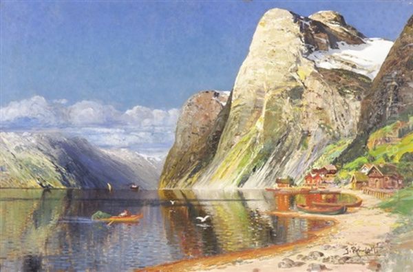 Sommerliche Fjordlandschaft by Johann Holmstedt