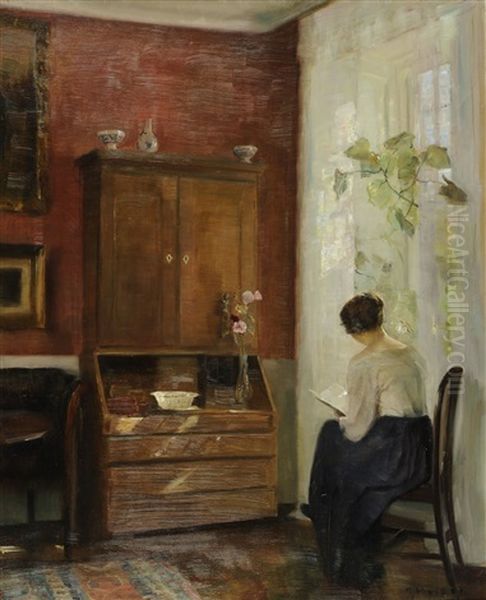 Boarding Oil Painting by Carl Vilhelm Holsoe