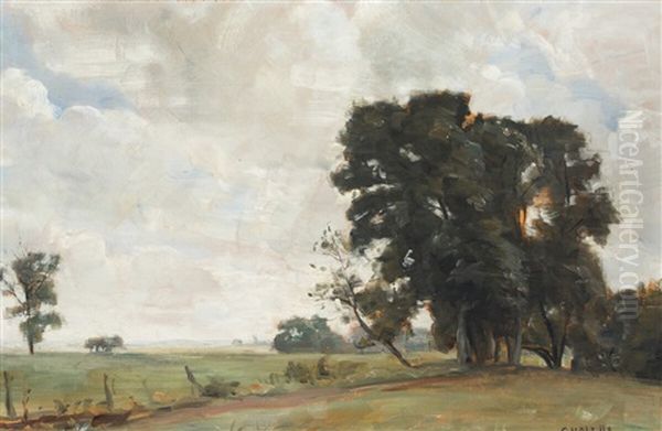 A Summer Landscape, Presumably From Tisvilde Oil Painting by Carl Vilhelm Holsoe