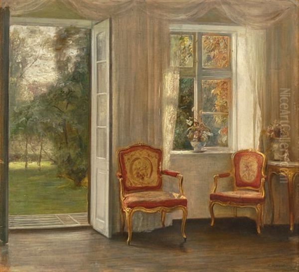 Interior I Varlys Oil Painting by Carl Vilhelm Holsoe