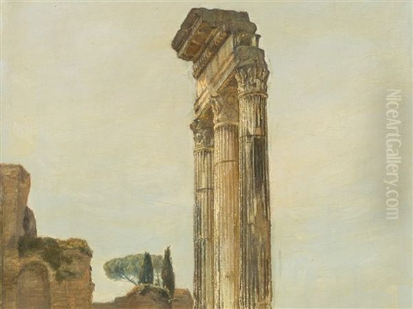 Forum Romanum Oil Painting by Carl Vilhelm Holsoe