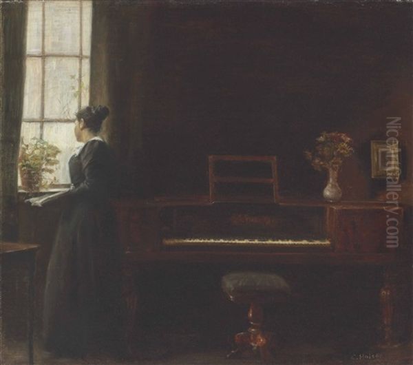 Interlude Oil Painting by Carl Vilhelm Holsoe