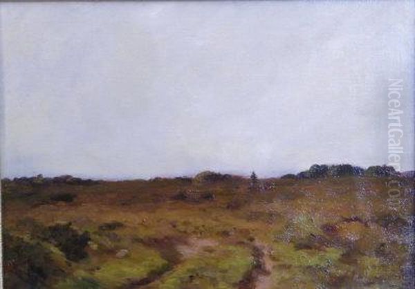 Figure On Gwinnear Moor. Oil Painting by John Noble Barlow