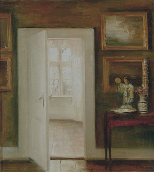 Sollys I Stuen Oil Painting by Carl Vilhelm Holsoe