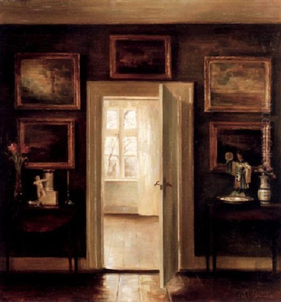 Interior I Dagsljus Oil Painting by Carl Vilhelm Holsoe