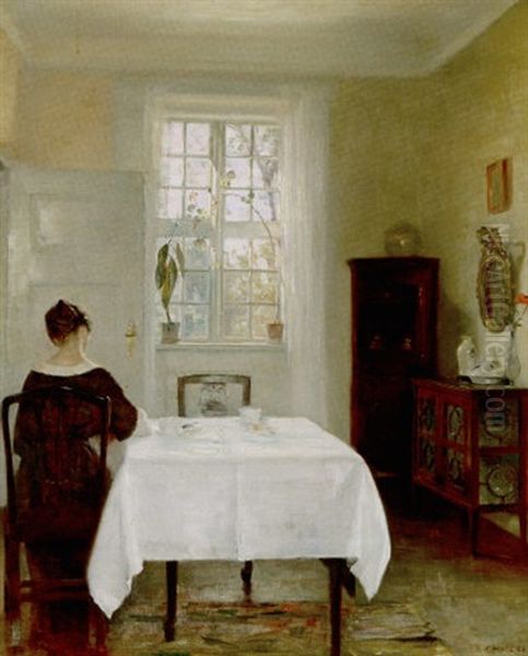 The Morning Room Oil Painting by Carl Vilhelm Holsoe