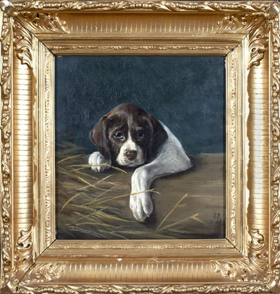 Hundvalp Oil Painting by Johan-Gustaf von Holst