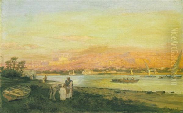 Tramonto Al Cairo Oil Painting by Laurits Bernhard Holst