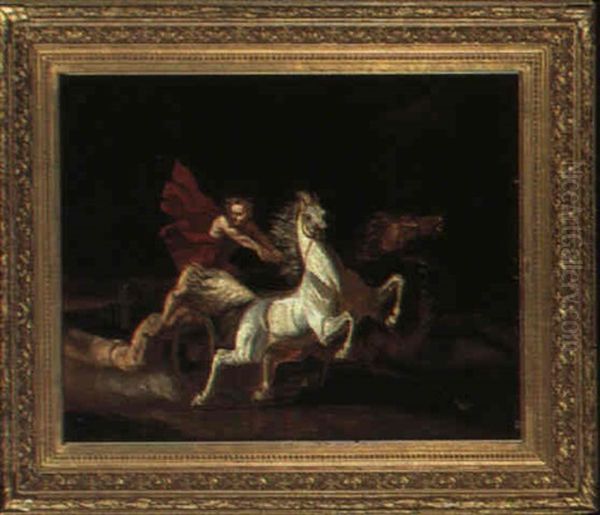 Achilles Dragging The Body Of Hector Around The Walls Of Troy Oil Painting by Theodore Mattias von Holst