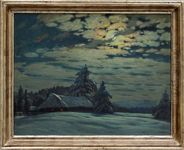 Weihnacht Oil Painting by Gustav Holstein