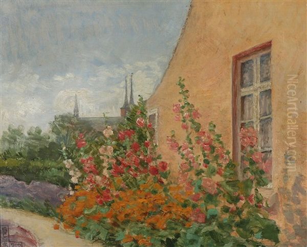 Scenery From Roskilde Oil Painting by Suzette Holten