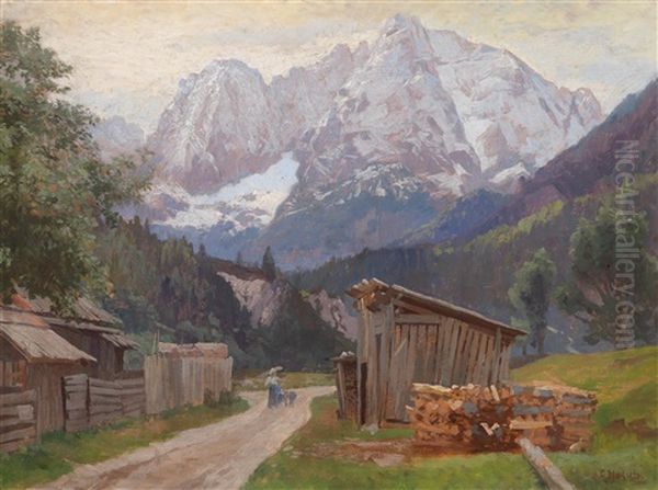 Partie In Den Alpen Oil Painting by Georg Holub