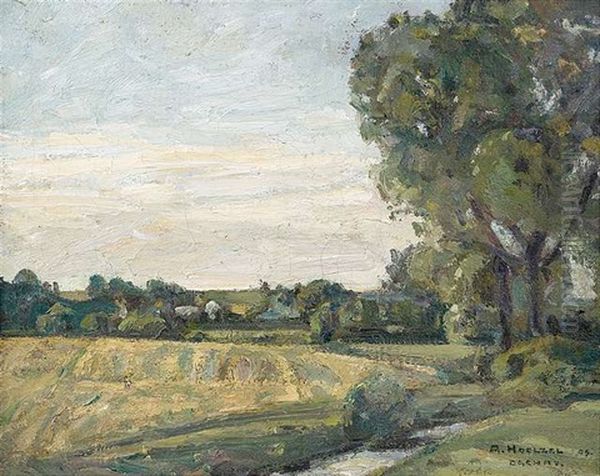 Landschaft Bei Dachau Oil Painting by Adolf Hoelzel