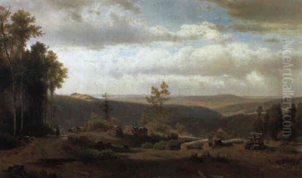 Motiv Aus Dem Wienerwald Oil Painting by Josef Holzer